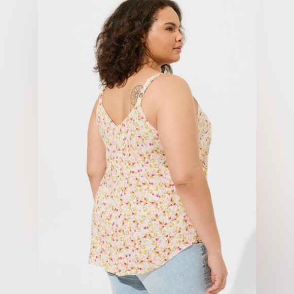 NWT Ava Runched V-Neck Cami, Size 0 (12), Sunshine Ditsy Floral - Picture 5 of 9